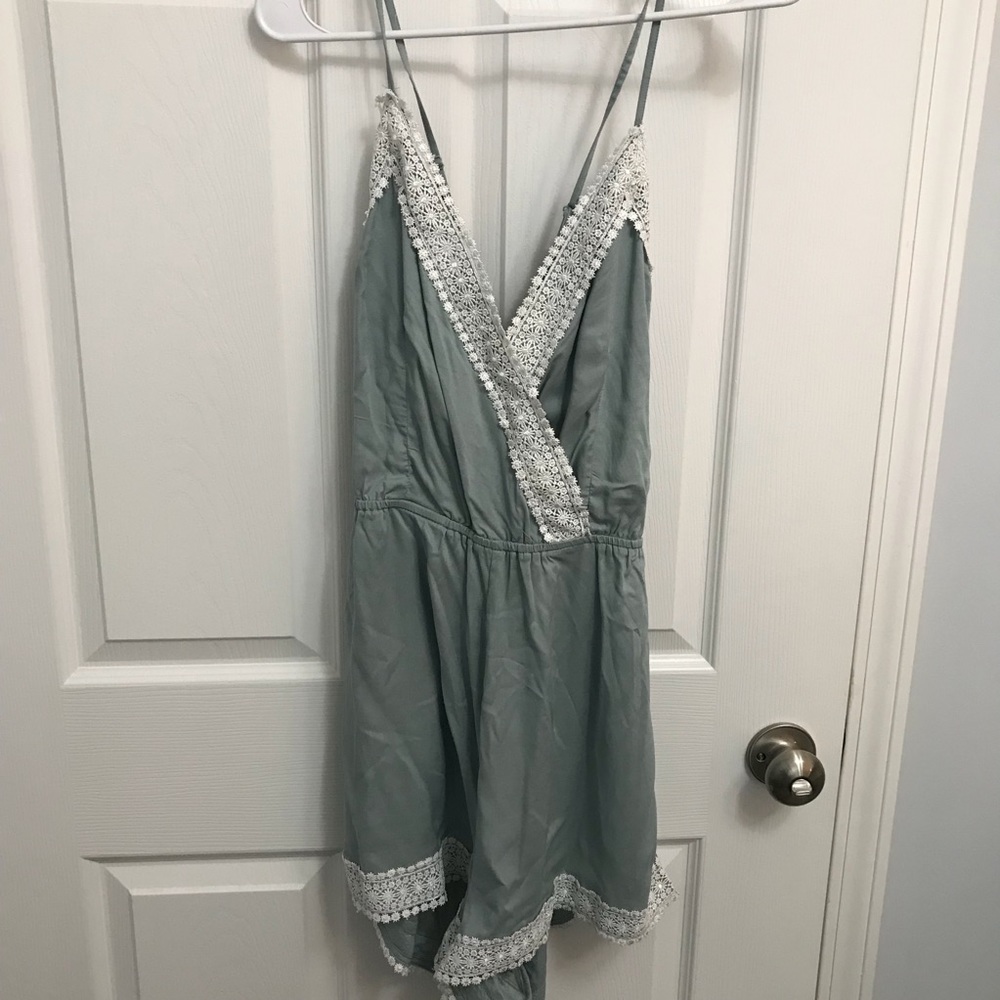 Crochet Trimmed Romper